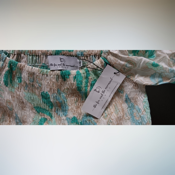 NWT The Fox & The Mermaid Venice Adeline Floral Maxi Dress Mnt Beacheeky Tea S/M - Picture 10 of 12